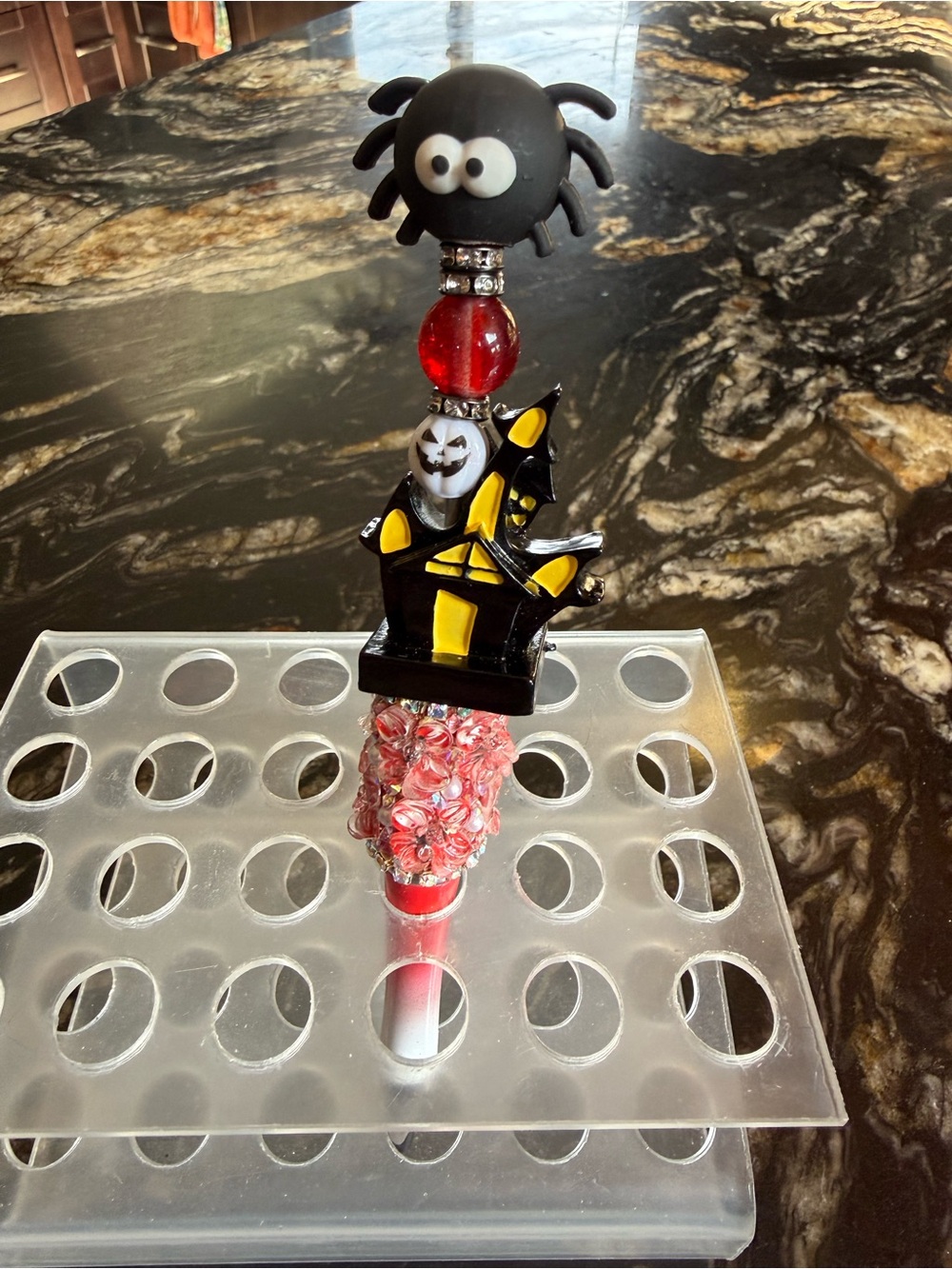 Halloween Spider & Haunted House Pen and Topper